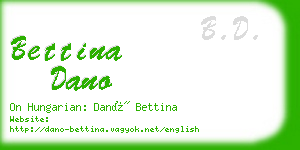 bettina dano business card